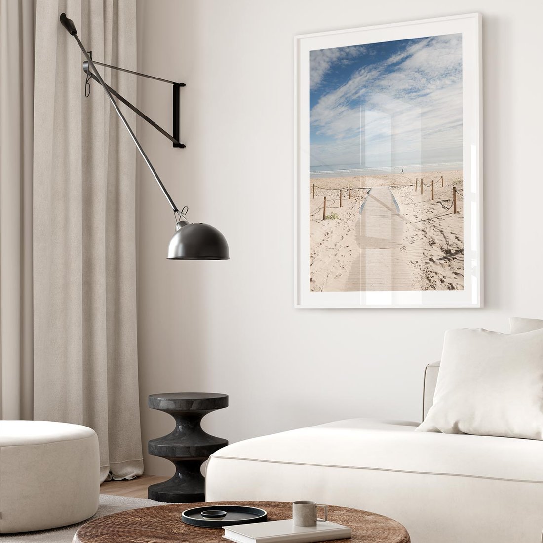 Plakat bez ramy 40x50 - Ścieżka na plaży - plaża, ścieżka