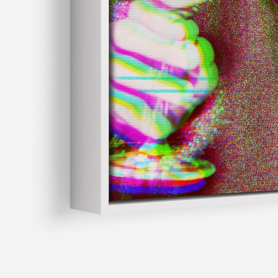 Obraz w ramie 50x50 - Zakochani na Kliszy - zdjecie, stara prześwietlona klisza - rama biała