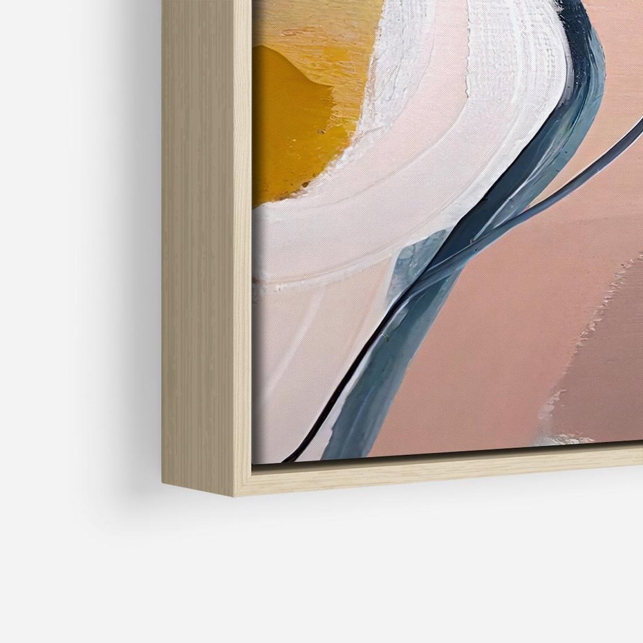Obraz w ramie 80x80 - Ścieżki Emocji - abstrakcja, farby olejne - rama drewno
