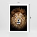 Plakat bez ramy 21x30 - Król zwierząt w majestatycznym stylu - lew, król