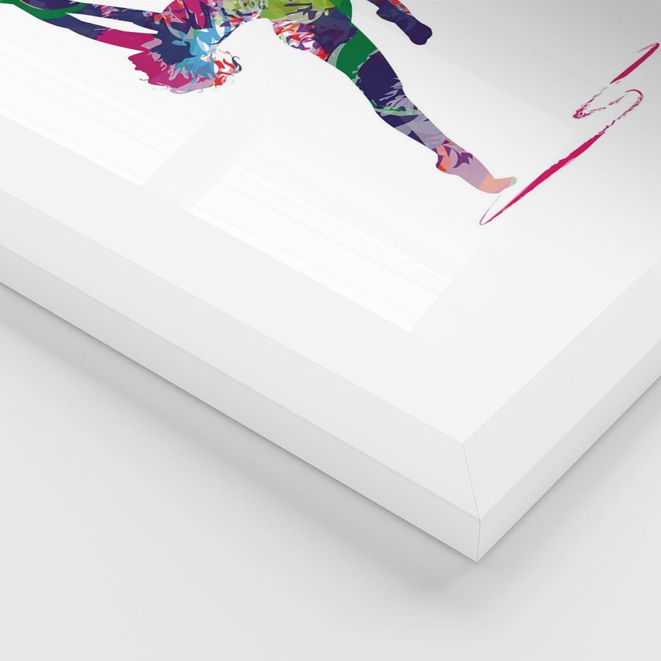 Plakat w ramie 40x50 - Taniec w akwareli - taniec, akwarela - rama biała