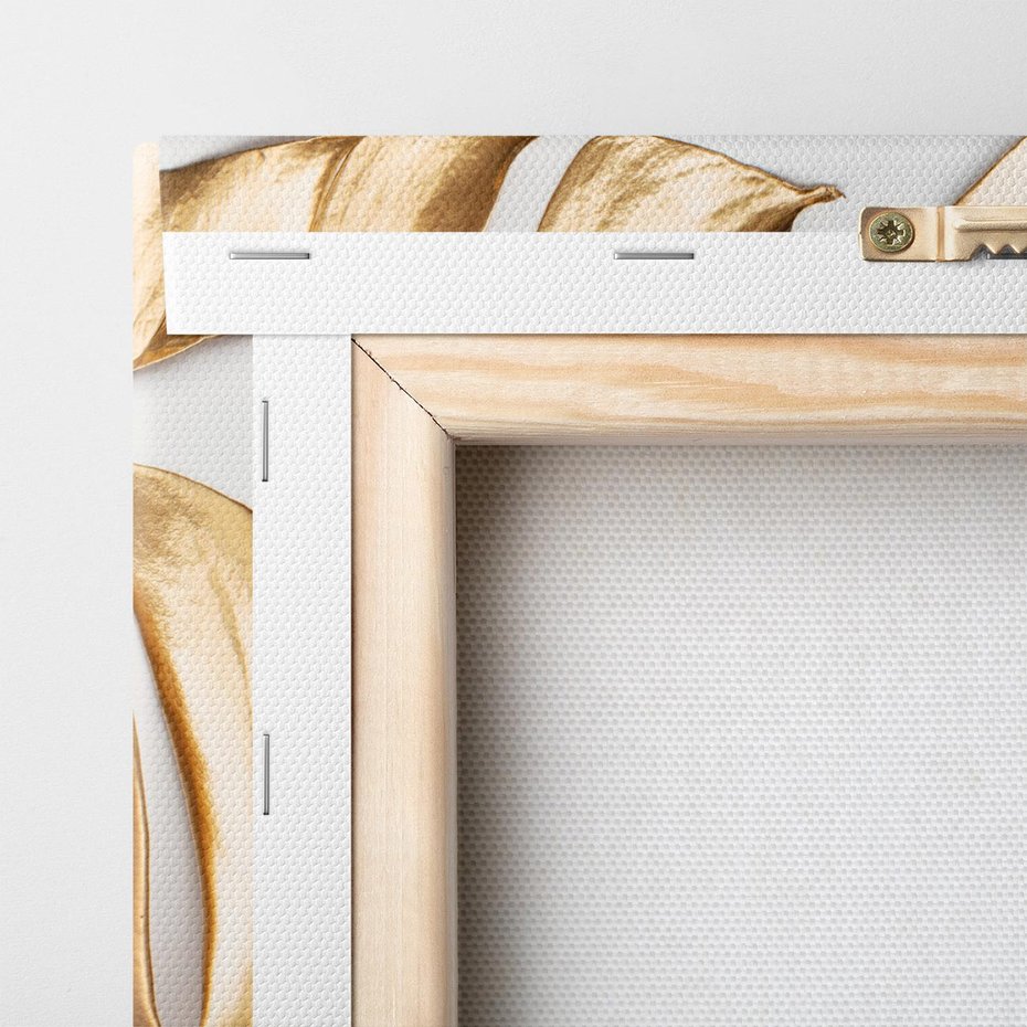 Obraz na płótnie 80x120 - Siła Natury - złote, liście