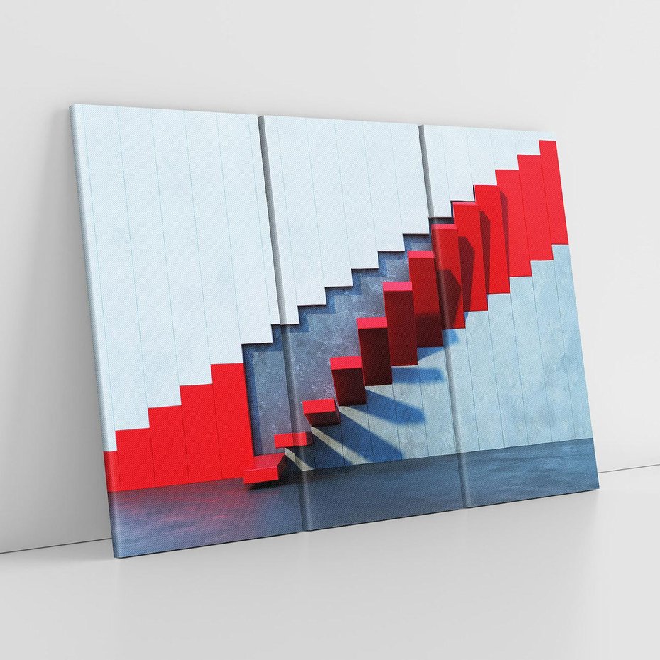 Obraz na płótnie 120x80 - Schody w abstrakcyjnej podróży - schody, abstrakcja