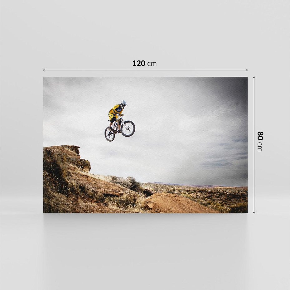 Obraz na płótnie 120x80 - Adrenalina na Dwóch Kółkach - rower, downhill