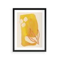 Plakat w ramie 30x40 - Kolorowe Marzenia - abstrakcyjna żółta plama, akwarela - rama czarna