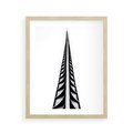 Plakat w ramie 40x50 - Majestatyczna Architektura - wysoki, strzelisty wieżowiec - rama drewno