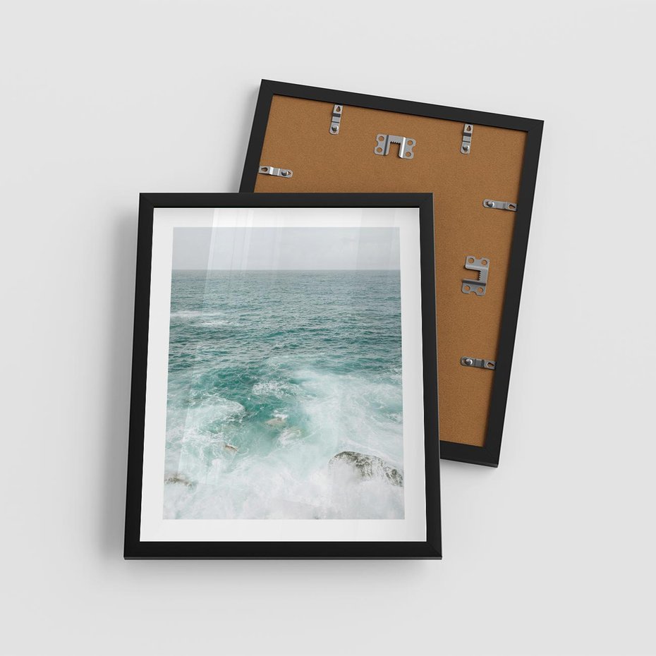 Plakat w ramie 40x50 - Wzburzony Żywioł - morze, ocean - rama czarna