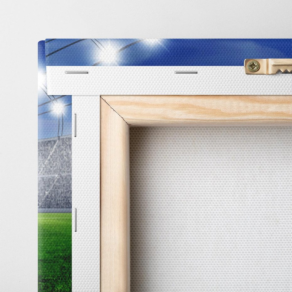 Obraz na płótnie 120x80 - Piłka nożna na stadionie: duch sportu - piłka nożna, stadion