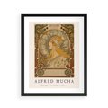 Plakat w ramie 40x50 - Mucha: Reprodukcja i Typografia na Plakacie - reprodukcja, alfons mucha - rama czarna