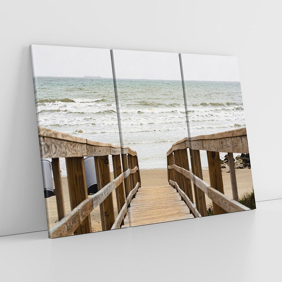 Obraz na płótnie 120x80 - Morze i drewniany pomost - morze, pomost
