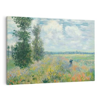 Obraz na płótnie 70x50 - Pola makowe w okolicach Argenteuil (1875), Claude Monet - Reprodukcja - reprodukcja, obraz na płótnie