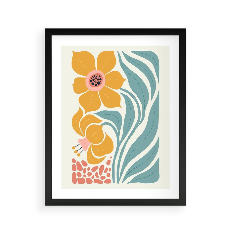 Plakat w ramie 40x50 - Pastelowa Piękność - nowoczesna sztuka, plakat - rama czarna