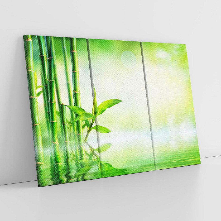 Obraz na płótnie 120x80 - Bambusowy relaks w SPA - bambus, SPA