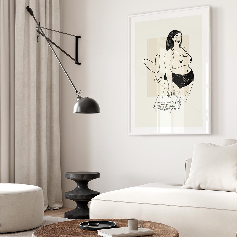 Plakat bez ramy 21x30 - Moc to Ona - rysunek, sztuka nowoczesna