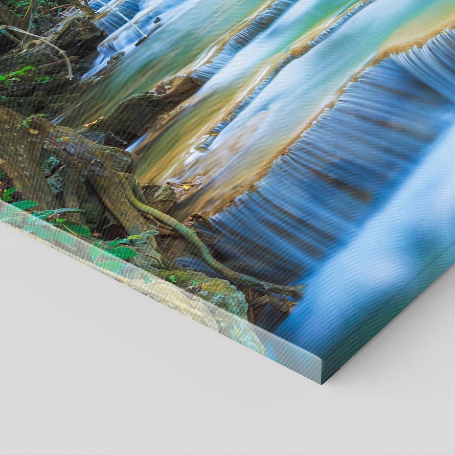 Obraz na płótnie 150x50 - Magia tajlandzkich wodospadów - wodospady, Tajlandia