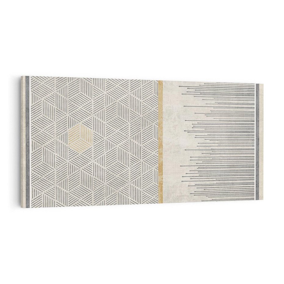 Obraz na płótnie 140x70 - Drobny Print Klasyki - geometryczne linie, styl mid century
