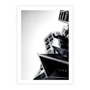 Plakat bez ramy 30x40 - Czarno-Biały Świat - architeltura, surowość