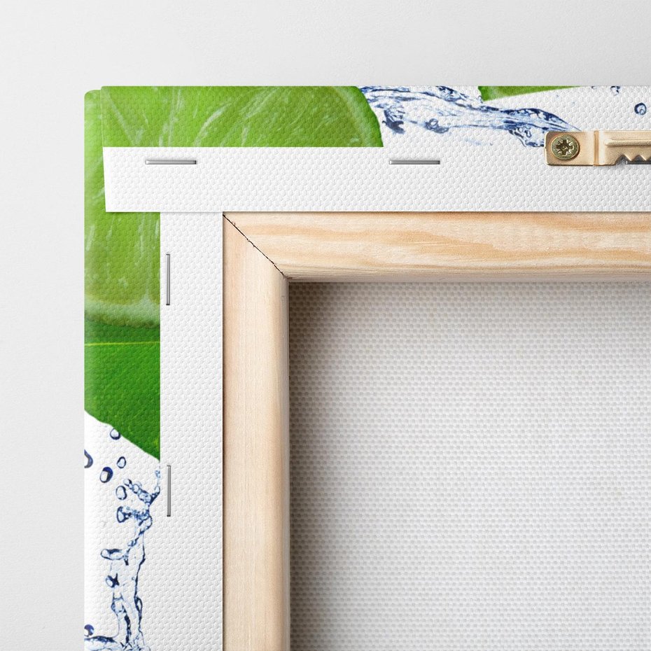 Obraz na płótnie 120x80 - Świeże limonki - limonki, woda