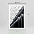 Plakat w ramie 50x70 - Architektura Stopniowa - architektura, budynki - rama biała