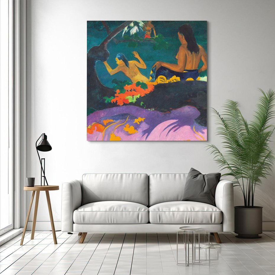 Obraz na płótnie 50x50 - Nad morzem 1892, Paul Gauguin - Reprodukcja - reprodukcja, obraz na płótnie