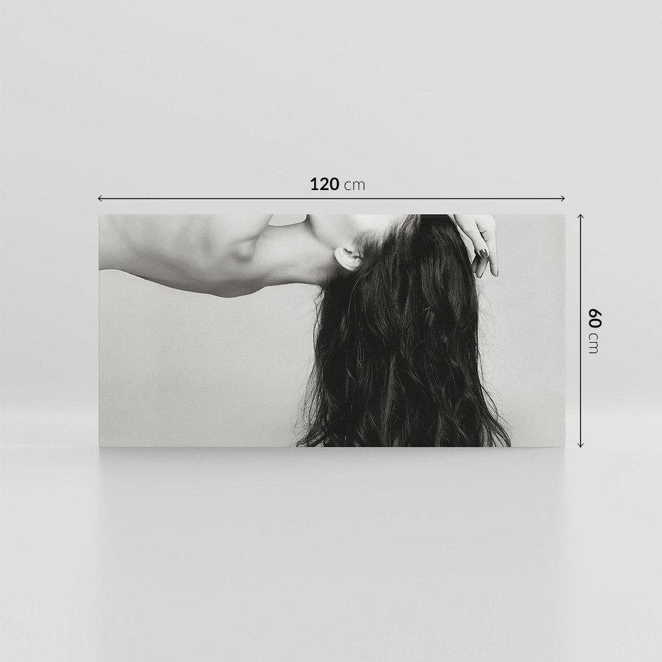 Obraz na płótnie 120x60 - Piękno włosów kobiety w ruchu - włosy, piękno