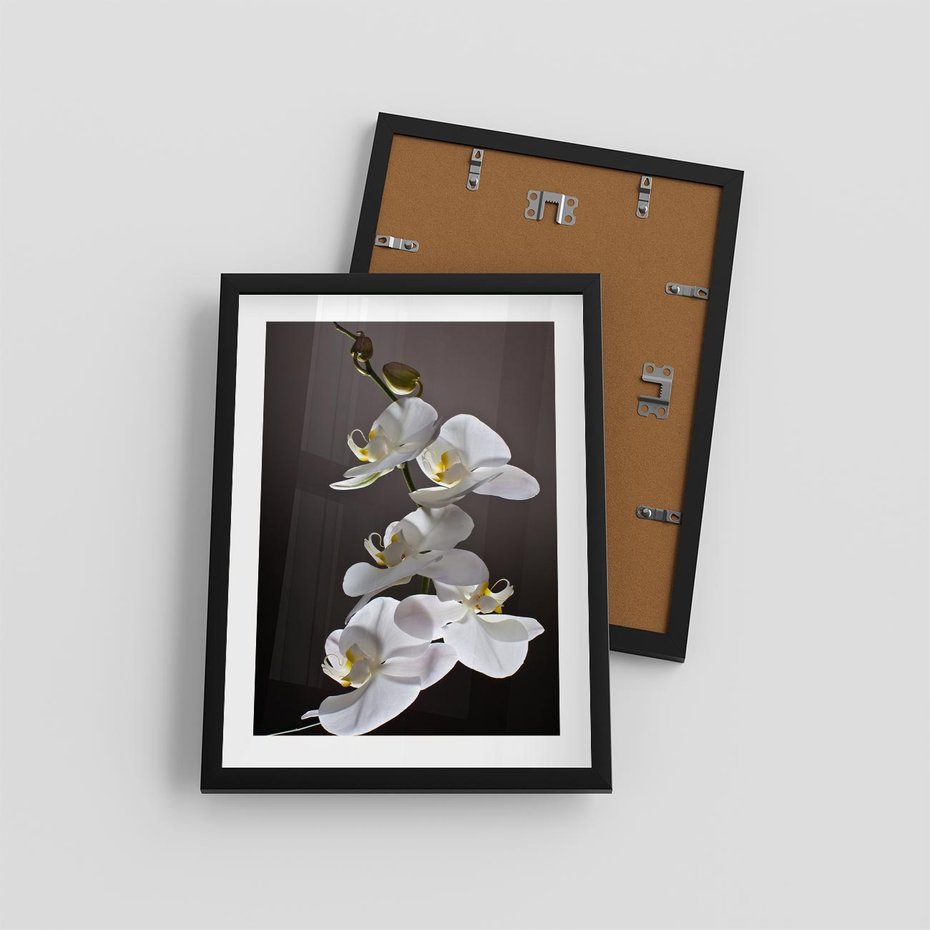 Plakat w ramie 30x40 - SPA: harmonia z kwiatami - spa, kwiaty - rama czarna