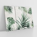 Obraz na płótnie 120x80 - Tropikalne Akwarele - tropikalne liście, akwarela