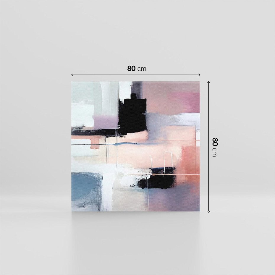 Obraz na płótnie 80x80 - Zamglone Kierunki - abstrakcja, obraz olejny