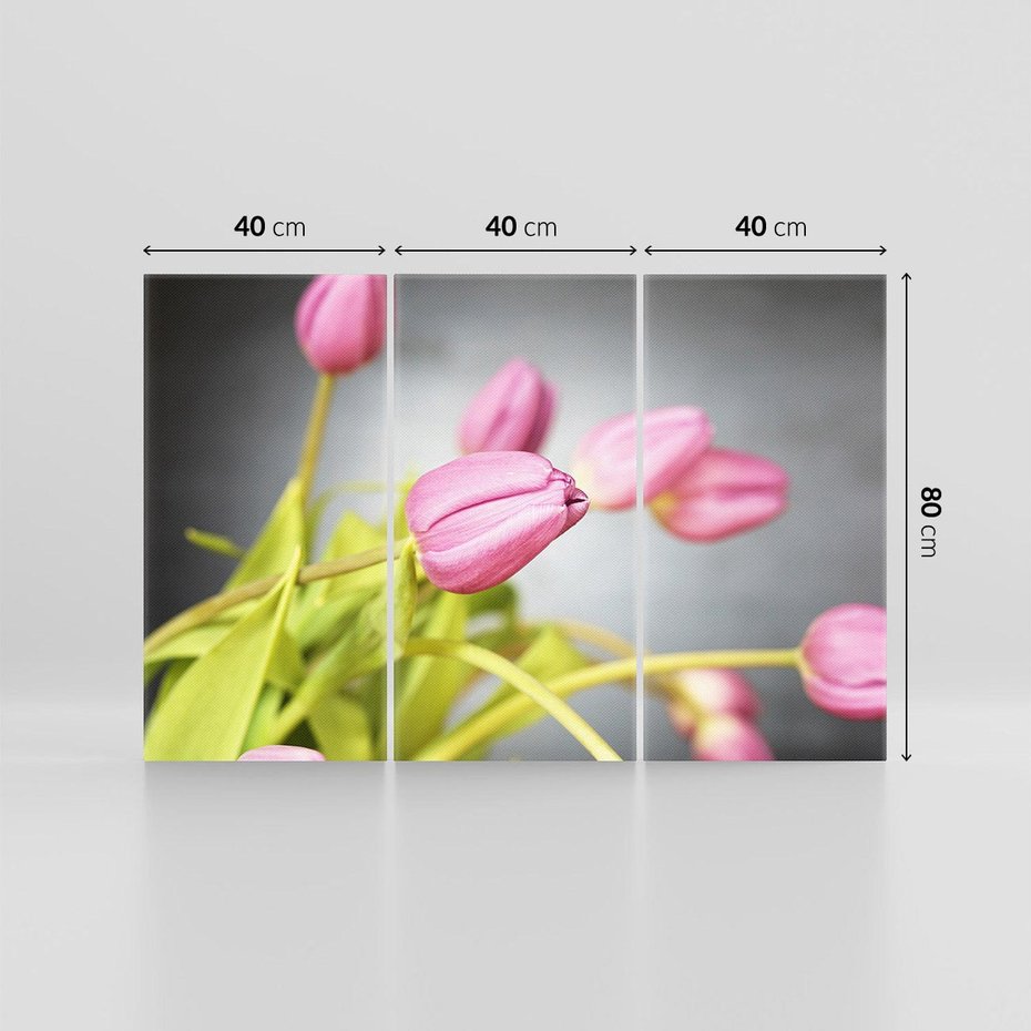 Obraz na płótnie 120x80 - Tulipanowy urok - tulipany, kwiat