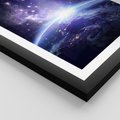 Plakat w ramie 50x70 - Podróż w kosmiczną przestrzeń - kosmos, ziemia - rama czarna
