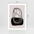 Plakat bez ramy 21x30 - Linie Eksploracji - abstrakcyjne szkicowane linie, minimalizm