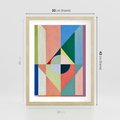 Plakat w ramie 30x40 - Księga Kolorowych Wizji - różne geometryczne formy, koła - rama drewno