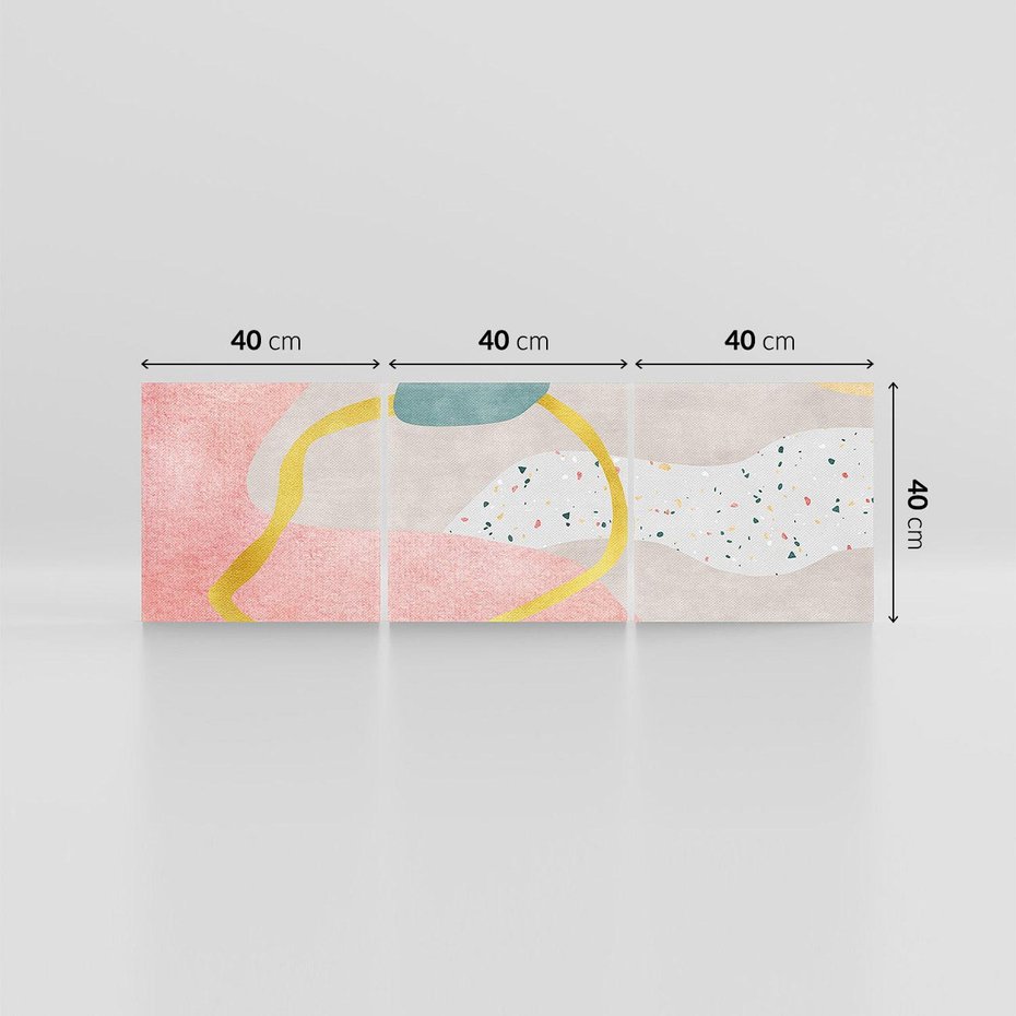 Obraz na płótnie 120x40 - Ekspresja w ruchu pędzla - abstrakcja, połączenie kształtów