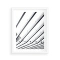 Plakat w ramie 40x50 - Czarno-Biała Fotografia Architektury - nowoczesna architektura, bialo czarny - rama biała