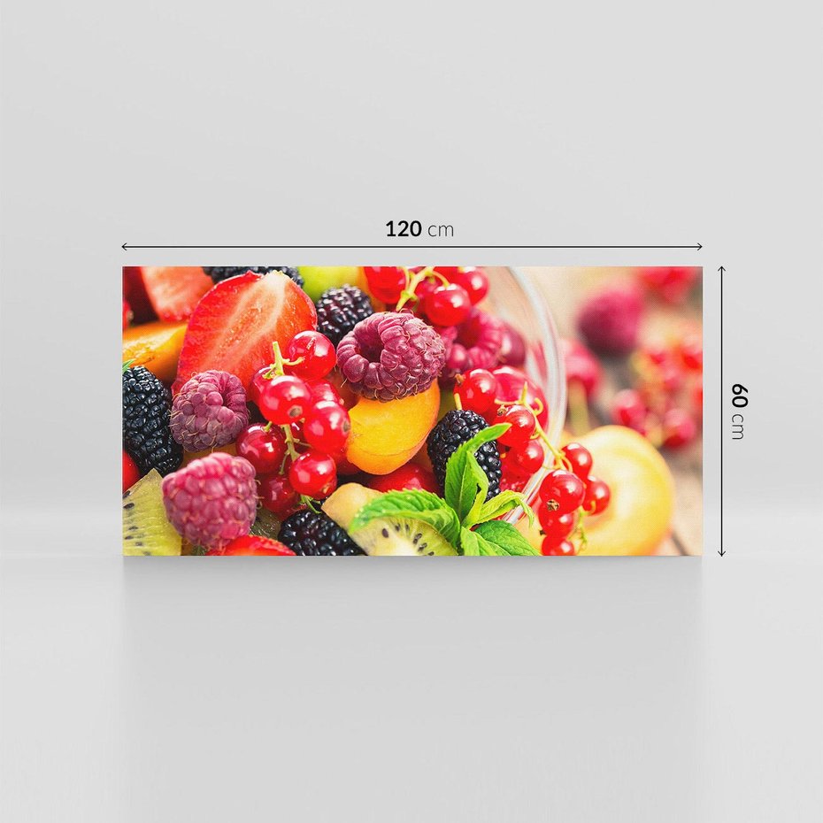 Obraz na płótnie 120x60 - Smakowite Porywy - owoce, jedzenie