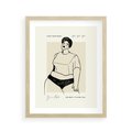 Plakat w ramie 40x50 - Elegancja Kobiecej Formy - nowoczesna sztuka kobieca, plakat - rama drewno