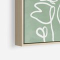 Obraz w ramie 70x100 - Wibracje Naturalnej Równowagi - zielony plakat, roślinne inspiracje - rama drewno