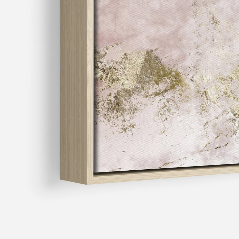 Obraz w ramie 70x100 - Piękno w Szczegółach - marmur, złoto - rama drewno