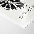 Plakat bez ramy 30x40 - Zapisane na liściach wspomnienia - liść, czarny kontur na jasnym tle