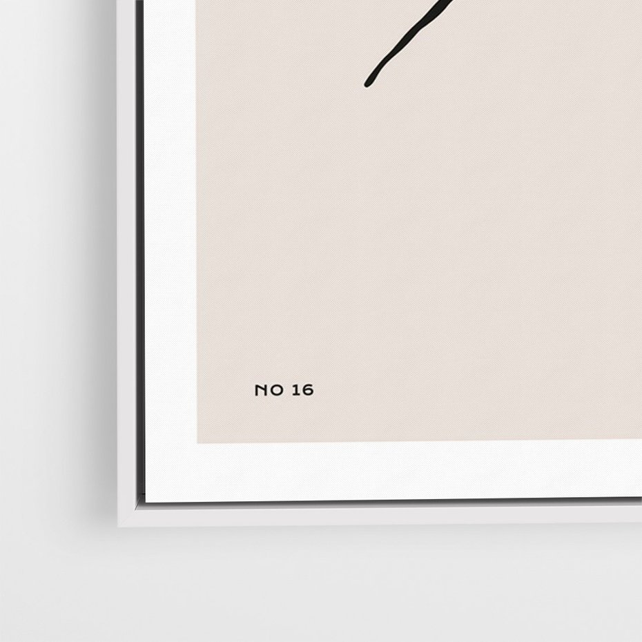 Obraz w ramie 70x100 - Rozkwitające Boho Kształty - boho sztuka, plakat - rama biała