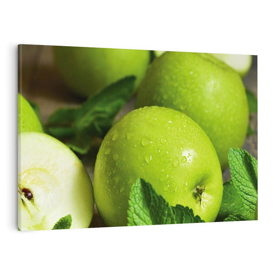 Obraz na płótnie 120x80 - Jabłkowa kolorystyka - jabłka, owoce