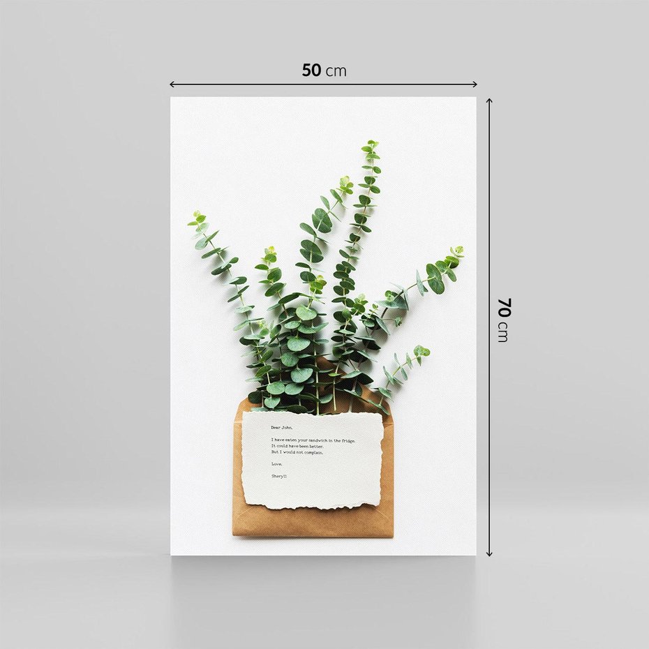 Obraz na płótnie 50x70 - Eukaliptusowa harmonia - eukaliptus, liście