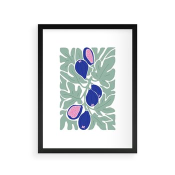 Plakat w ramie 40x50 - Figi Fioletu - figi, sztuka nowoczesna - rama czarna