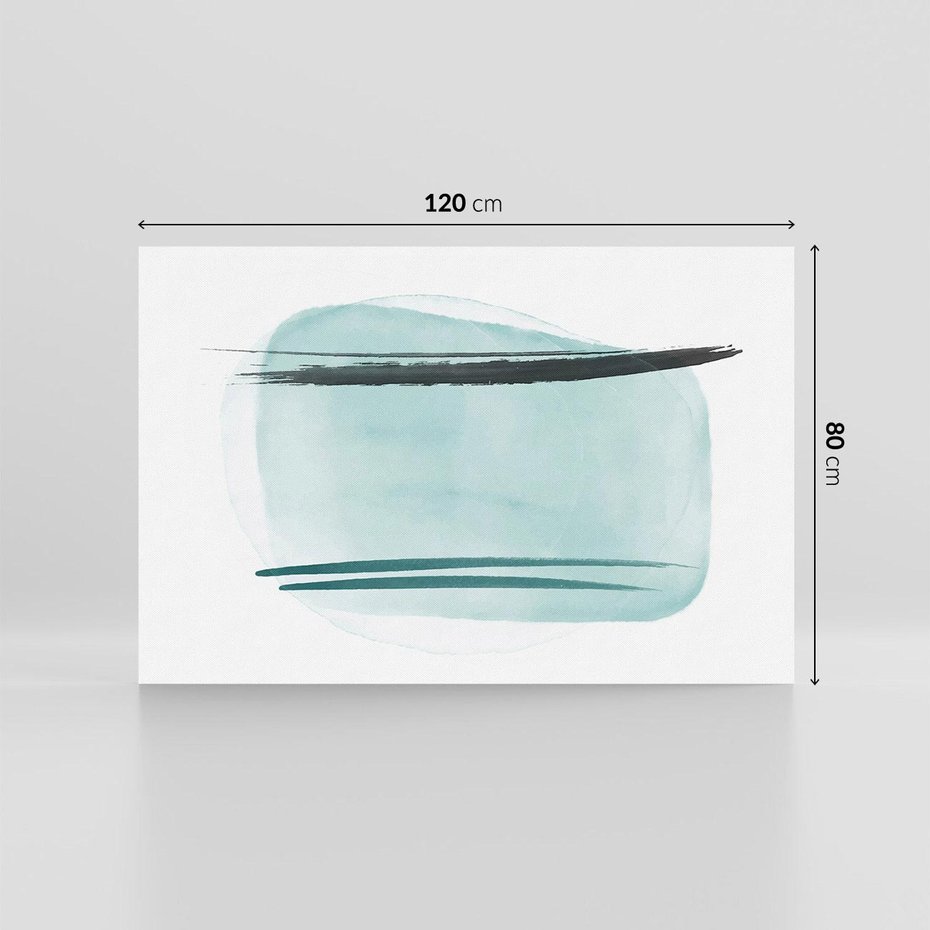 Obraz na płótnie 120x80 - Turkusowy Świat - minimlizm, abstrakcja