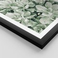 Plakat w ramie 40x50 - Liście w Jasnych Odcieniach Zielonego - liście, jasna zieleń fotografia - rama czarna