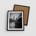 Plakat w ramie 40x50 - Majestatyczny Big Ben w Londynie - Londyn, most - rama czarna