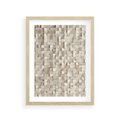 Plakat w ramie 30x40 - Geometryczne 3D: Abstrakcyjna Harmonia - geometryczne, 3D - rama drewno