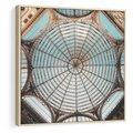 Obraz w ramie 50x50 - Magia Sklepienia - sklepienie, szklany dach - rama drewno