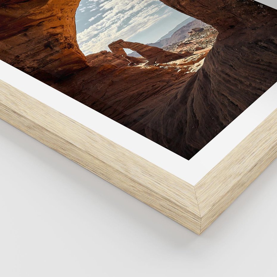 Plakat w ramie 30x40 - Magia pustynnego kanionu - pustynia, kanion - rama drewno