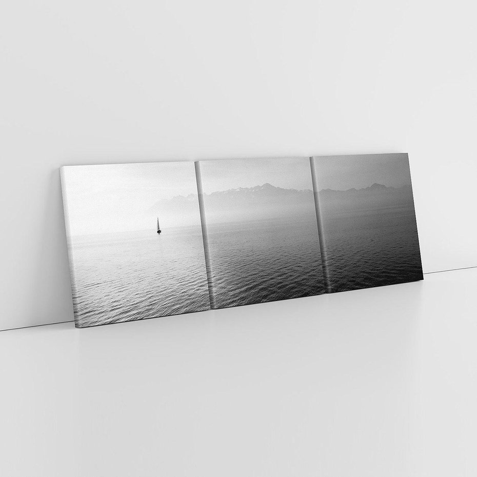 Obraz na płótnie 120x40 - Łódka na morzu - łódka, morze